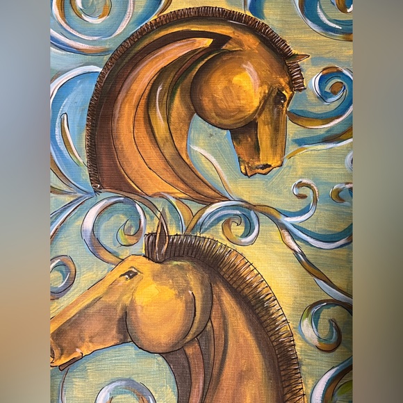 Acrylic Hand painted  on canvas sheet - Picture 1 of 3